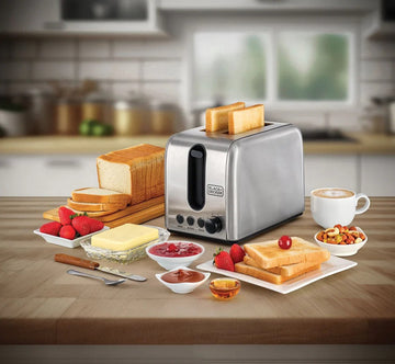 Black+Decker ET244-85 Stainless Steel Toaster for Perfect Toast Every Time!