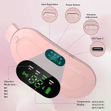 PERIOD CRAMP RELIEF BELT - Portable Menstrual Heating Pad, Heated Belly Belt for Menstrual Cramp Relief with 4 Heat Levels and 3 Modes, Electric Belt Massage for Women and Girls - Period Pain Electric Warming Belt Massager for Women-Massager